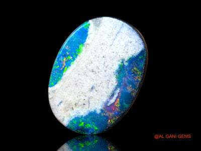 8.00 Cts Lab-Created Australian Doublet Opal Loose Gemstone Oval Cabochon 17x13x3 mm D-116