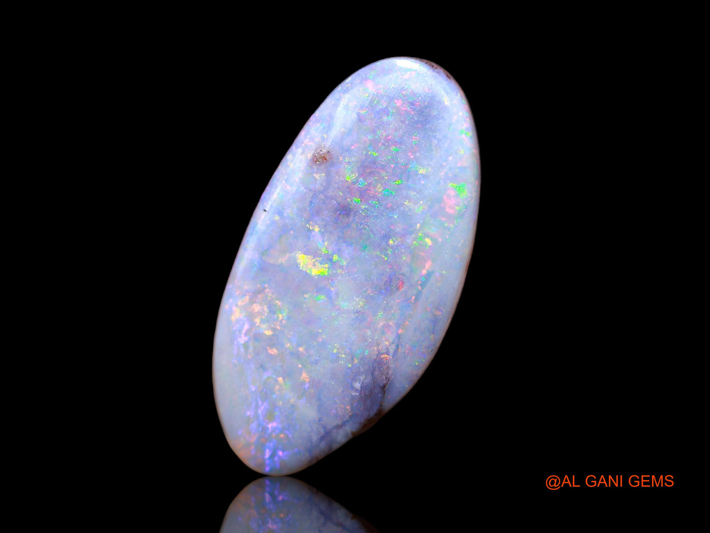 11.00 Cts Unheated Australian Doublet Opal Loose Gemstone Fancy Cabochon Lab-Created 23x11x5 mm D-117
