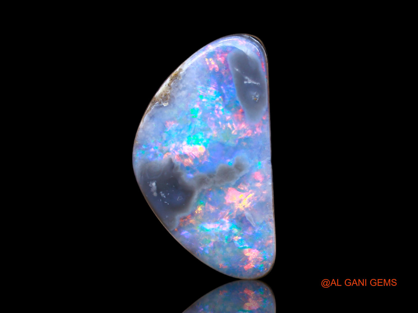 6.00 Cts Unheated Australian Doublet Opal Loose Gemstone Fancy Cabochon Lab-Created 16x9x4 mm D-118