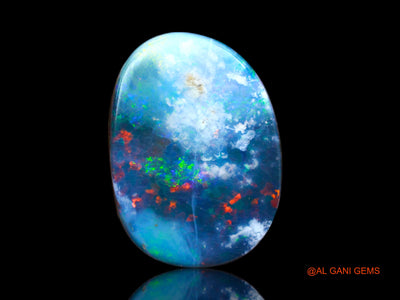 10.00 Cts Lab-Created Australian Doublet Opal Loose Gemstone Oval Cabochon 18x13x4 mm D-119