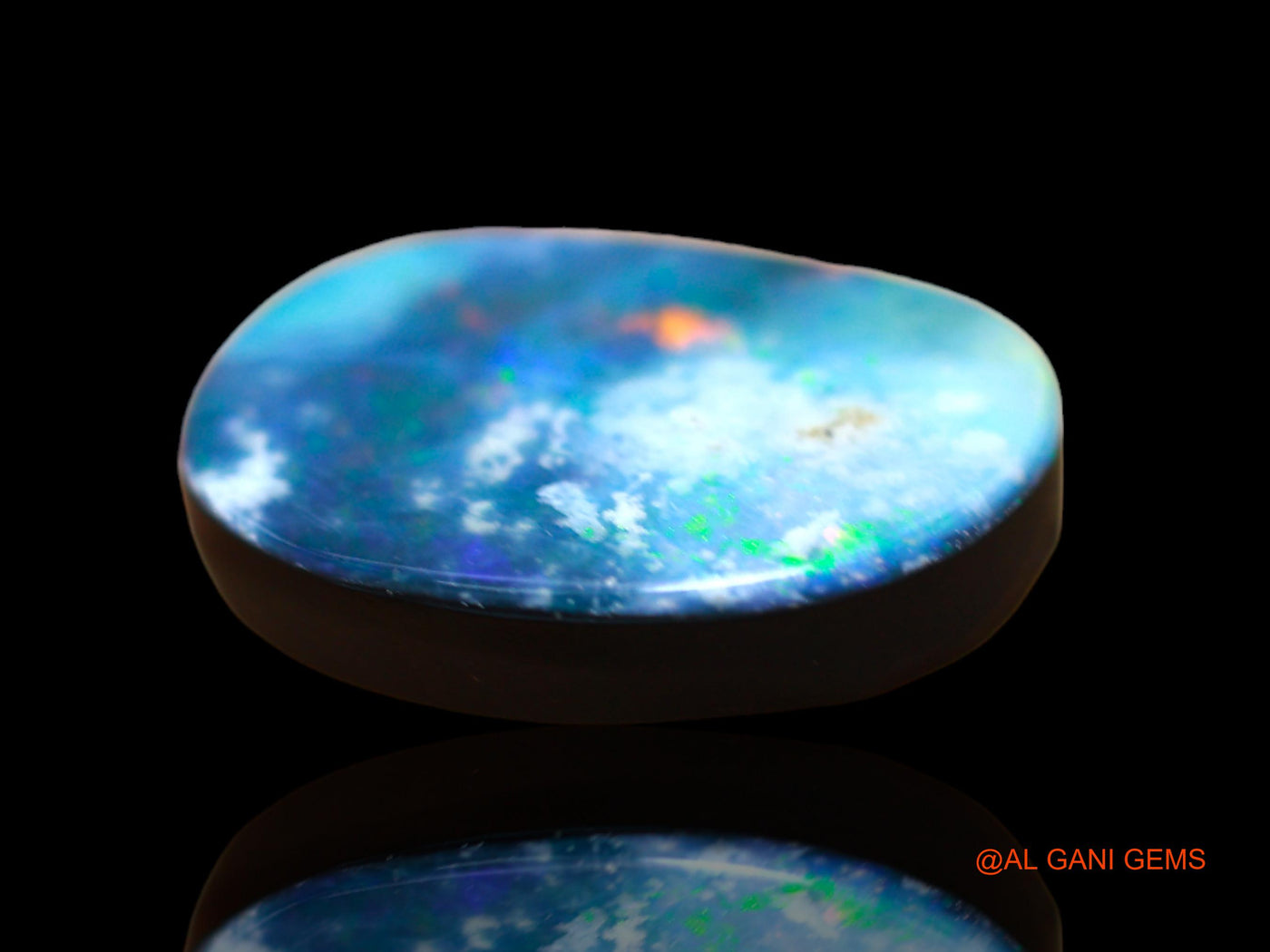 10.00 Cts Lab-Created Australian Doublet Opal Loose Gemstone Oval Cabochon 18x13x4 mm D-119