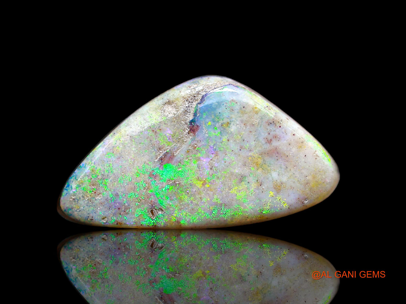 8.00 Cts Lab-Created Australian Doublet Opal Loose Gemstone Fancy Cabochon 19x10x5 mm D-120