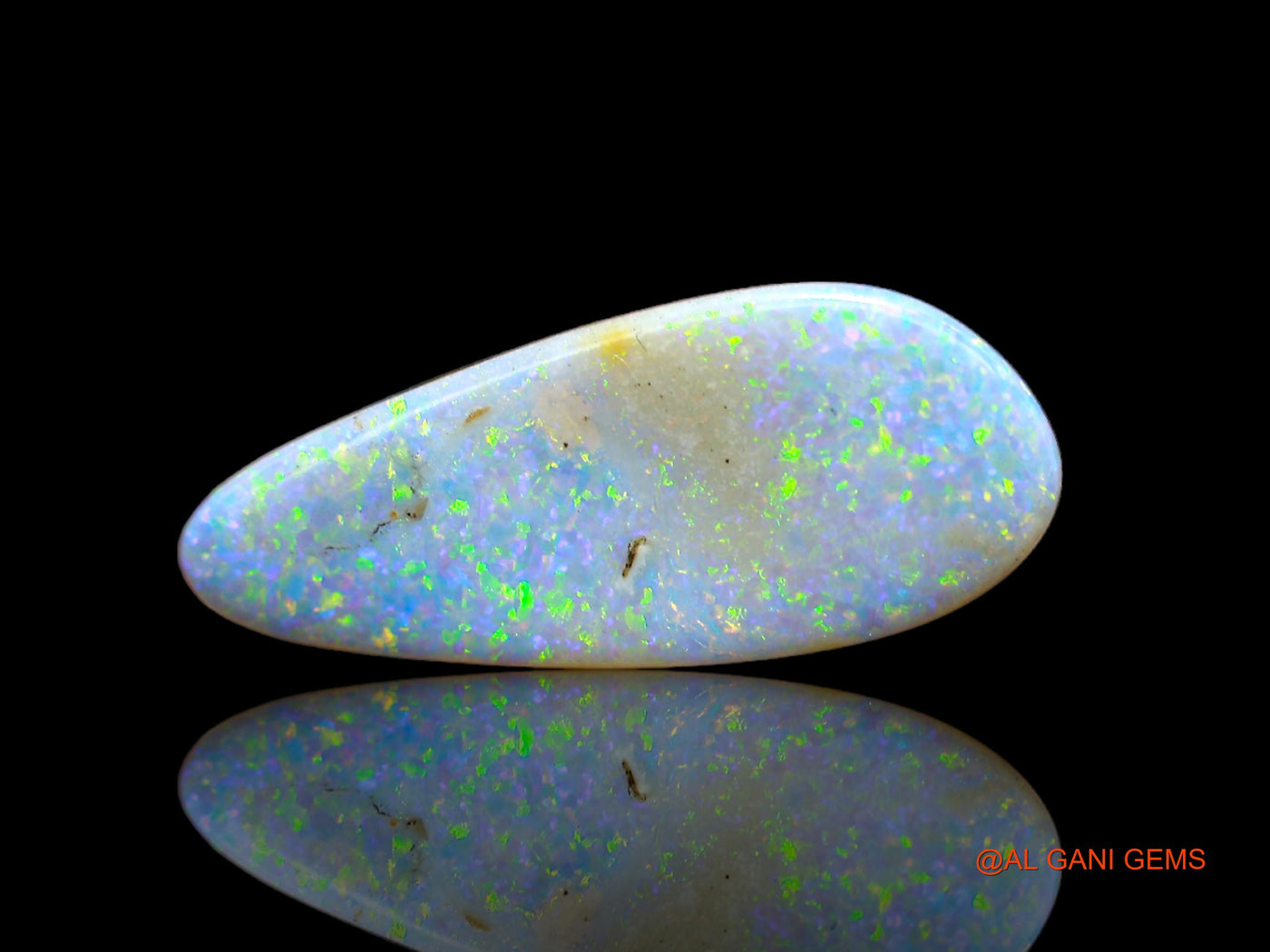Lab-Created Untreated Doublet Opal Loose Gemstone Fancy Cabochon From Australia 9.00 Cts 23x9x4 mm D-121