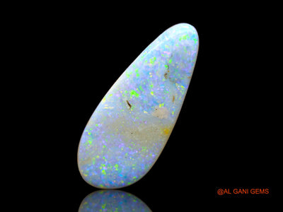 Lab-Created Untreated Doublet Opal Loose Gemstone Fancy Cabochon From Australia 9.00 Cts 23x9x4 mm D-121