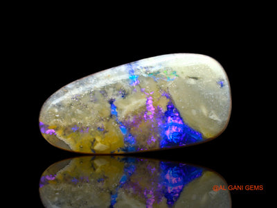 Lab-Created Doublet Opal Gemstone 9.00 Cts Loose Fancy Cabochon From Australia 21x10x4 mm D-122