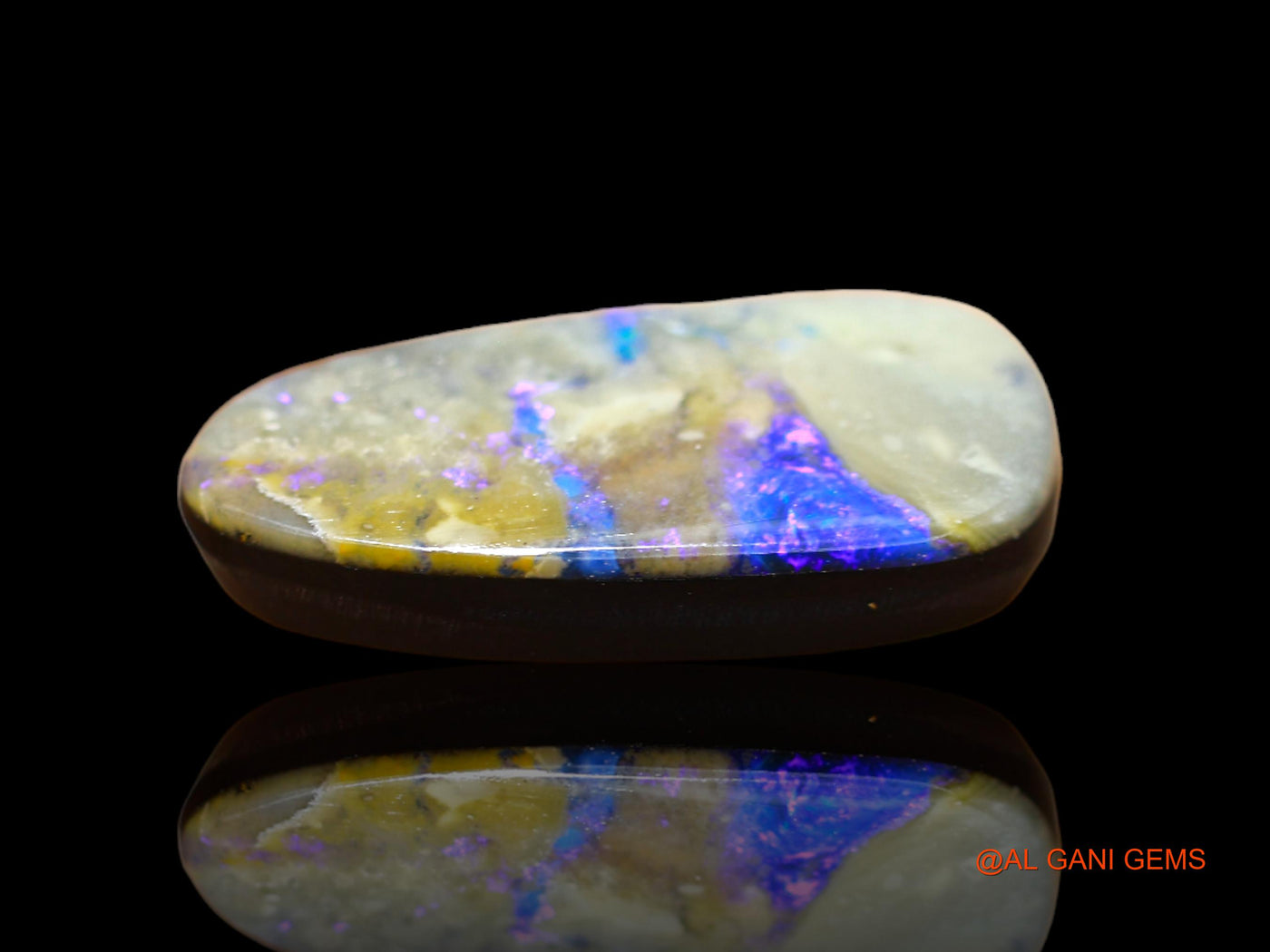 Lab-Created Doublet Opal Gemstone 9.00 Cts Loose Fancy Cabochon From Australia 21x10x4 mm D-122