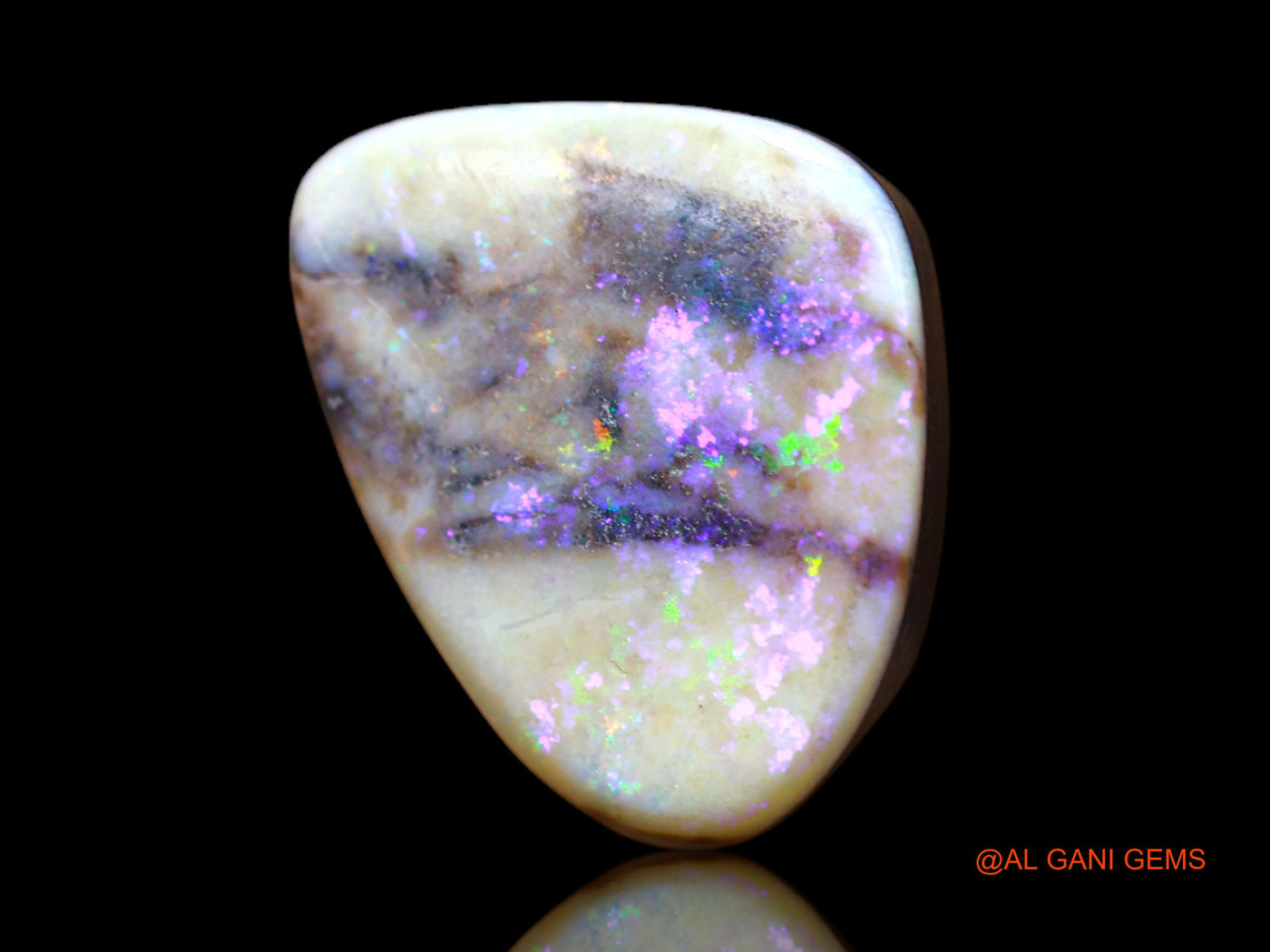 8.00 Cts Lab-Created Australian Doublet Opal Loose Gemstone Fancy Cabochon 15x12x4 mm D-124