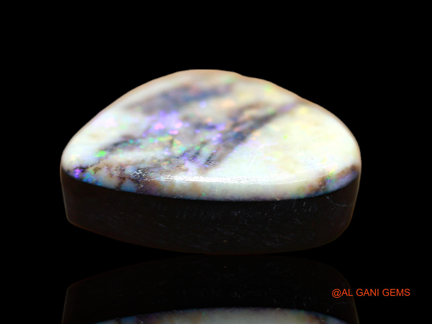 8.00 Cts Lab-Created Australian Doublet Opal Loose Gemstone Fancy Cabochon 15x12x4 mm D-124