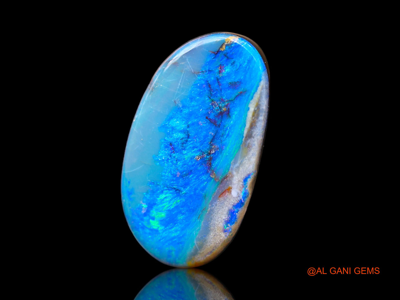 7.00 Cts Lab-Created Australian Doublet Opal Loose Gemstone Fancy Cabochon 16x9x4 mm D-125