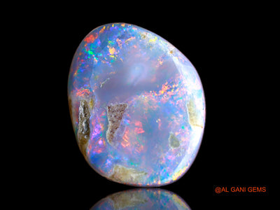 Lab-Created Untreated Doublet Opal Loose Gemstone Fancy Cabochon From Australia 7.00 Cts 14x12x4 mm D-126