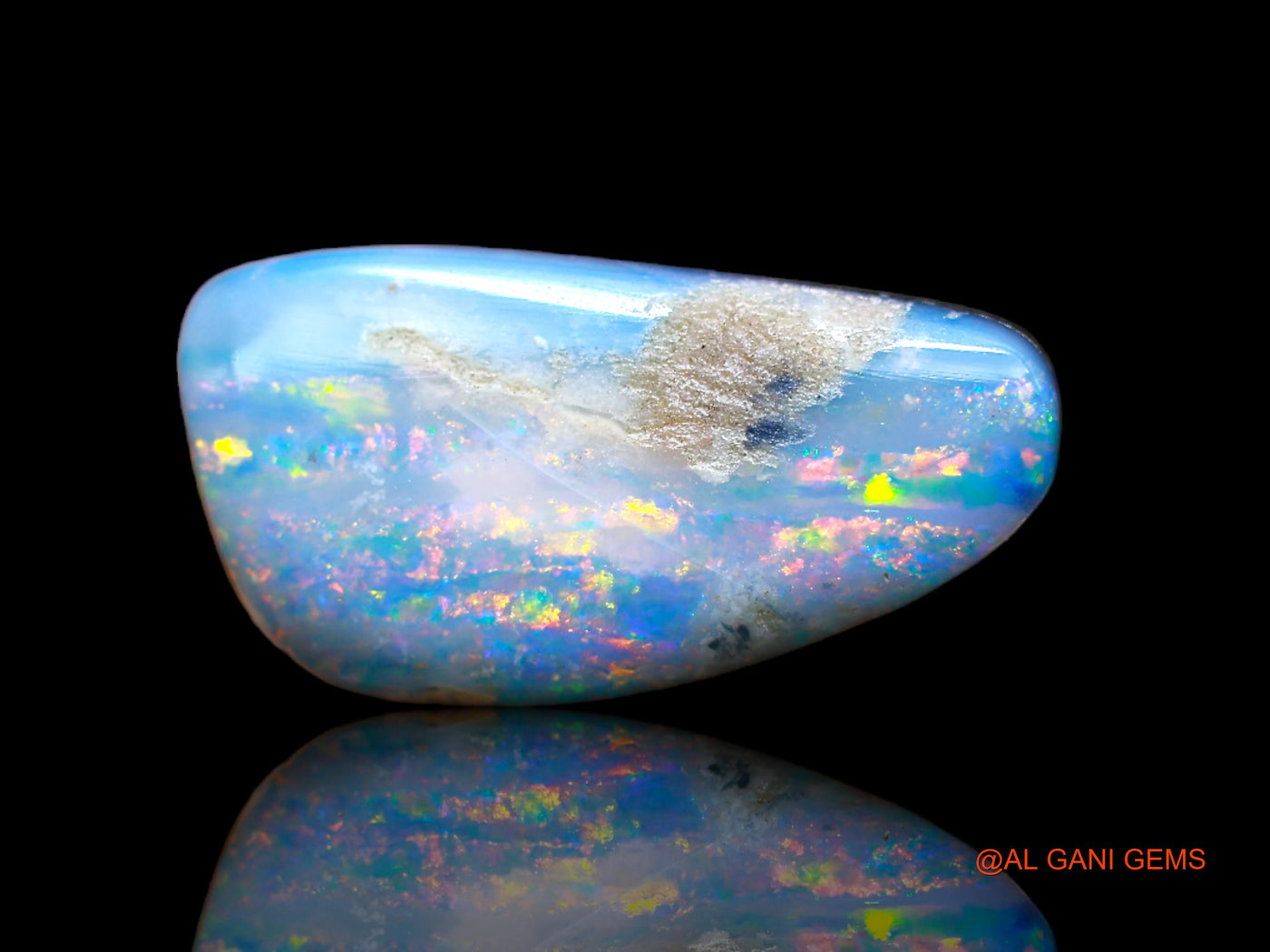 7.00 Cts Lab-Created Australian Doublet Opal Loose Gemstone Fancy Cabochon 17x9x5 mm D-128