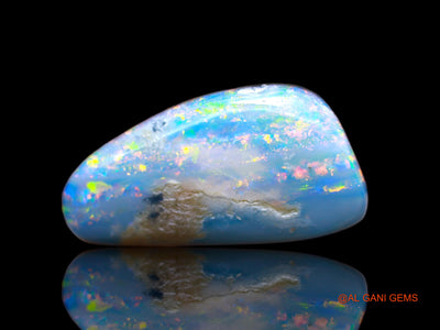 7.00 Cts Lab-Created Australian Doublet Opal Loose Gemstone Fancy Cabochon 17x9x5 mm D-128