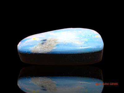 7.00 Cts Lab-Created Australian Doublet Opal Loose Gemstone Fancy Cabochon 17x9x5 mm D-128