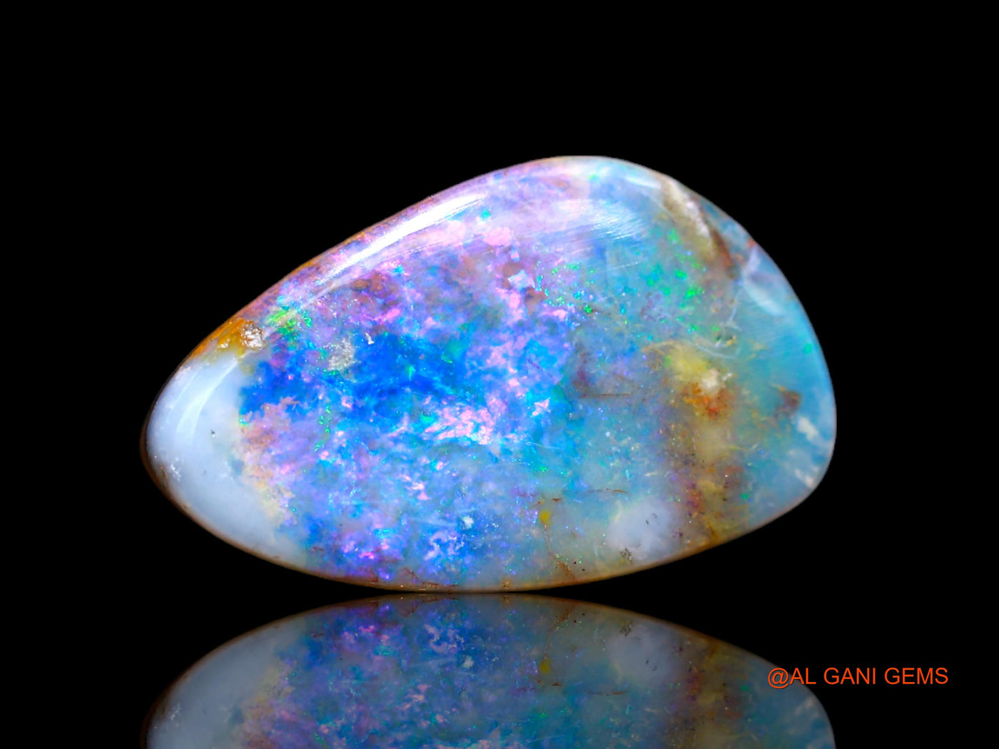 7.00 Cts Lab-Created Australian Doublet Opal Loose Gemstone Fancy Cabochon 16x10x5 mm D-129