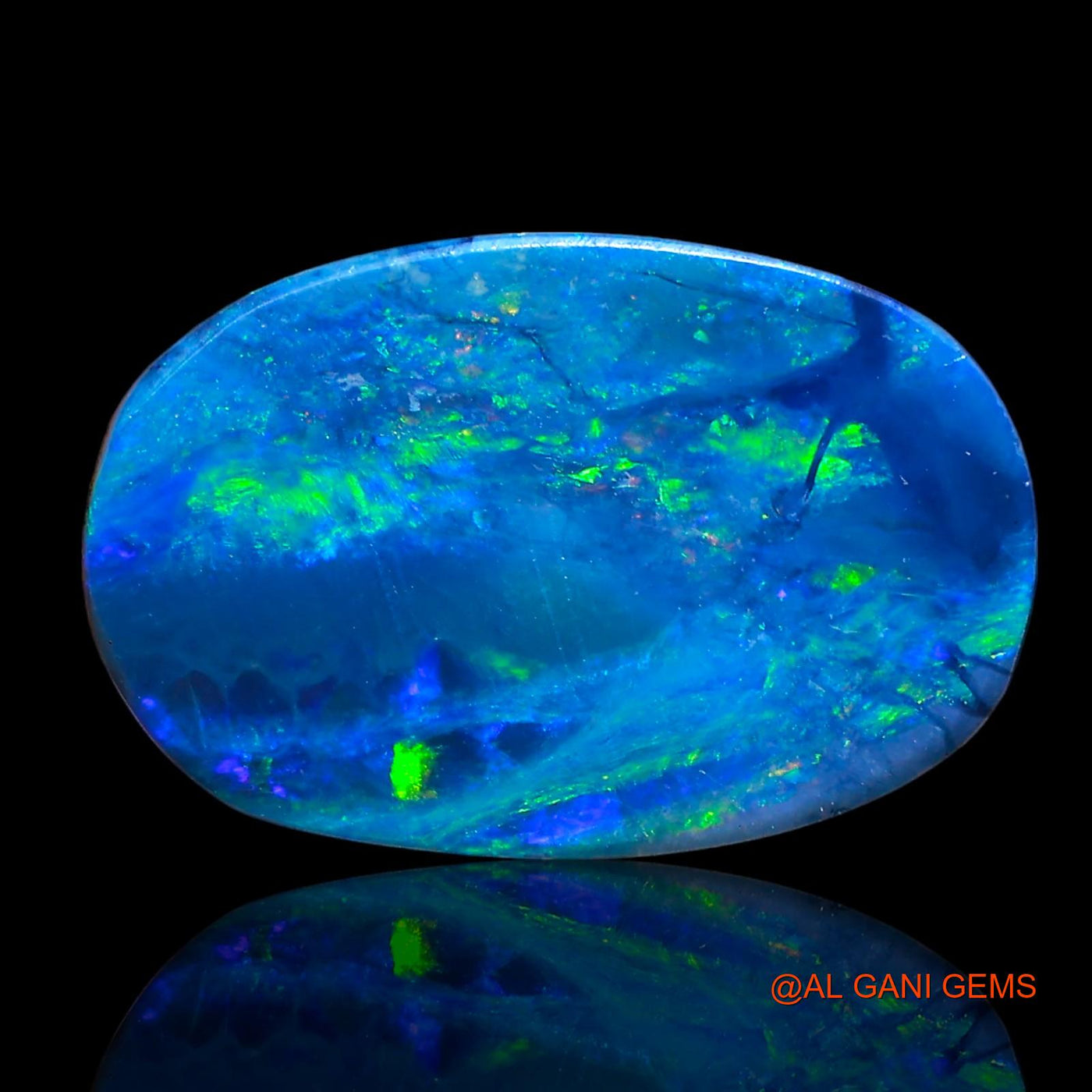 10.50 Cts Lab-Created Australian Doublet Opal Loose Gemstone Oval Cabochon 19x12x4 mm D-12