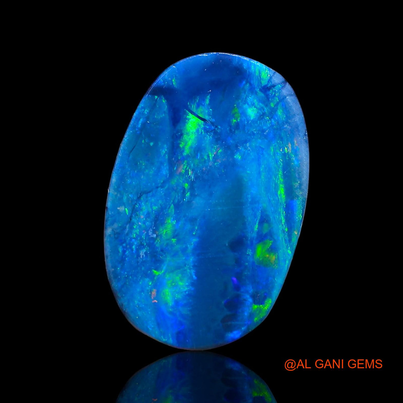 10.50 Cts Lab-Created Australian Doublet Opal Loose Gemstone Oval Cabochon 19x12x4 mm D-12