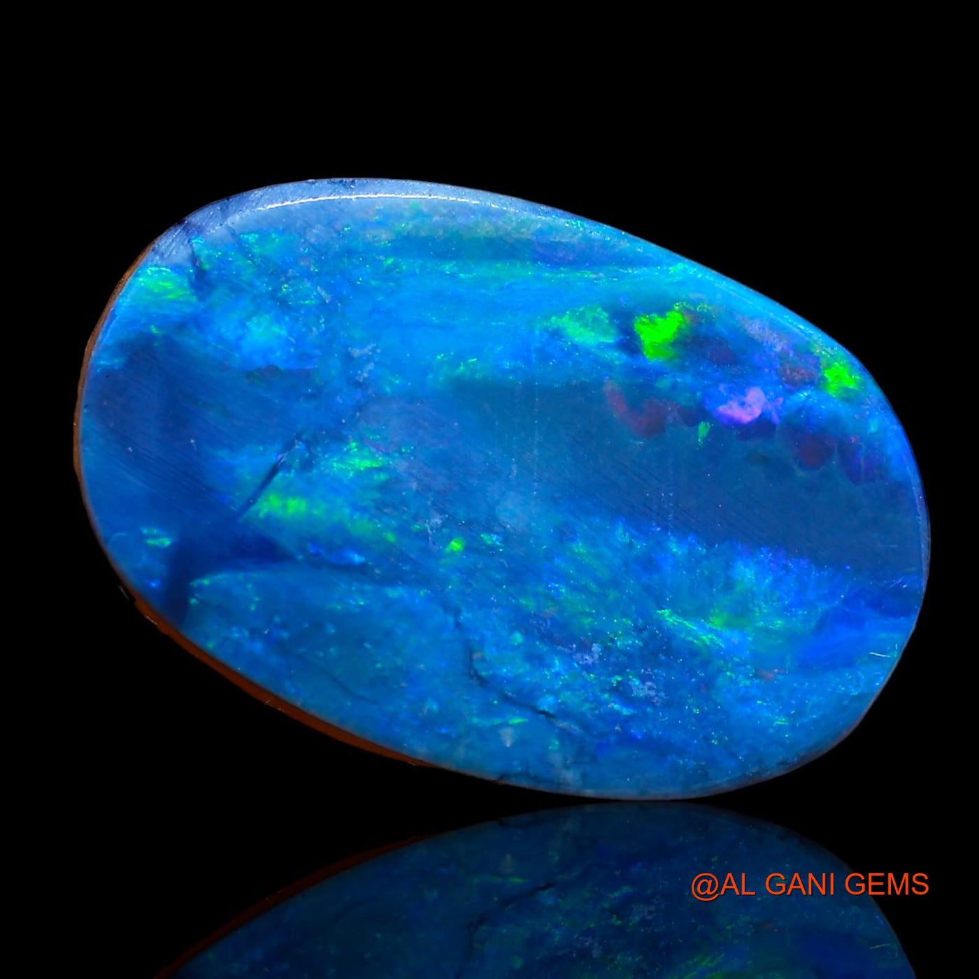 10.50 Cts Lab-Created Australian Doublet Opal Loose Gemstone Oval Cabochon 19x12x4 mm D-12
