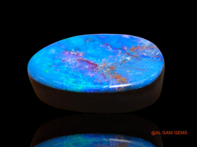 Lab-Created Untreated Doublet Opal Loose Gemstone Oval Cabochon From Australia 7.00 Cts 15x10x4 mm D-130