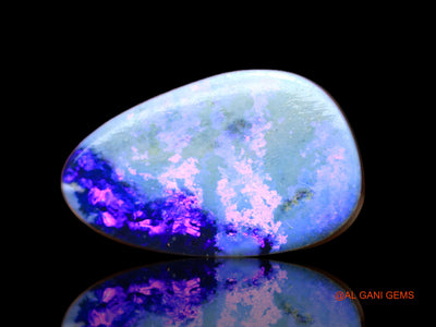 Lab-Created Untreated Doublet Opal Loose Gemstone Fancy Cabochon From Australia 7.00 Cts 16x10x4 mm D-131