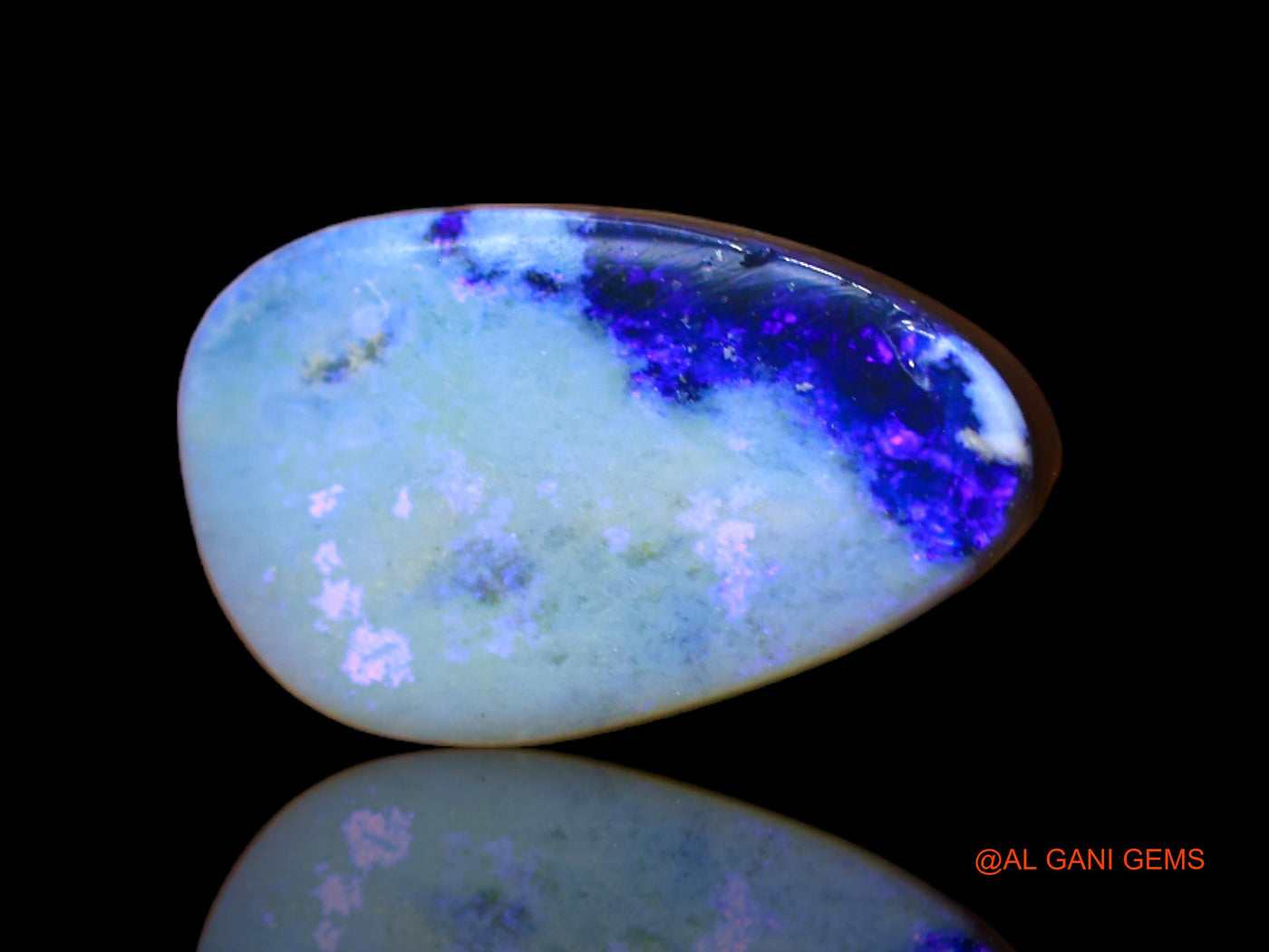 Lab-Created Untreated Doublet Opal Loose Gemstone Fancy Cabochon From Australia 7.00 Cts 16x10x4 mm D-131