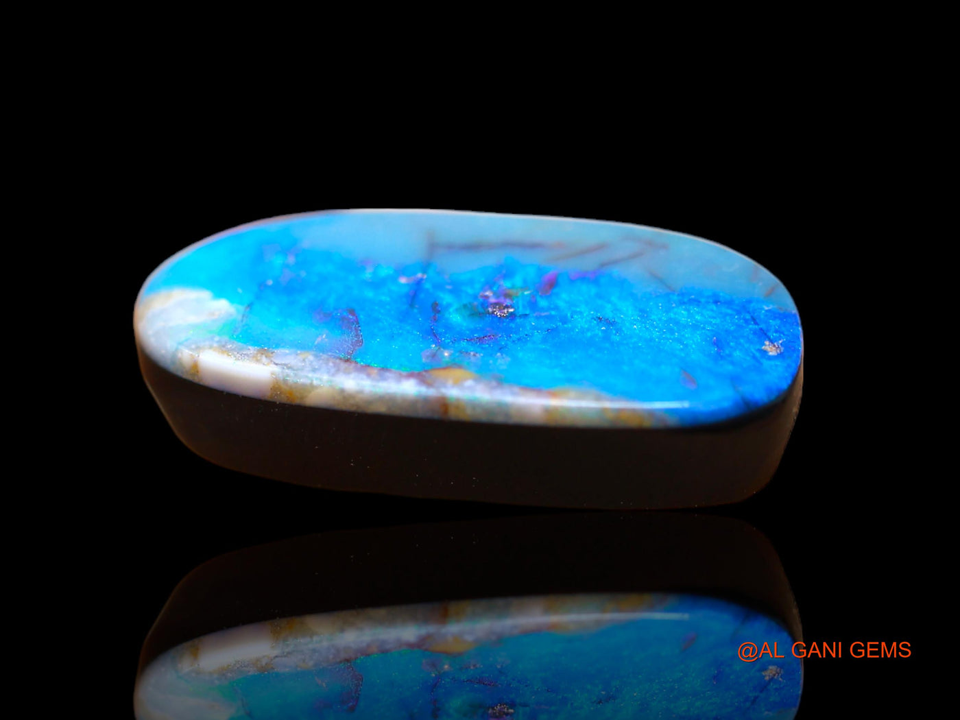 7.00 Cts Lab-Created Australian Doublet Opal Loose Gemstone Oval Cabochon 18x9x4 mm D-133