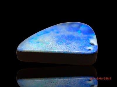 Lab-Created Untreated Doublet Opal Loose Gemstone Fancy Cabochon From Australia 8.00 Cts 17x11x4 mm D-134