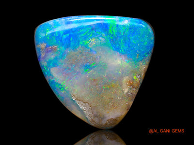 6.00 Cts Lab-Created Australian Doublet Opal Loose Gemstone Trillion Cabochon 13x13x4 mm D-135