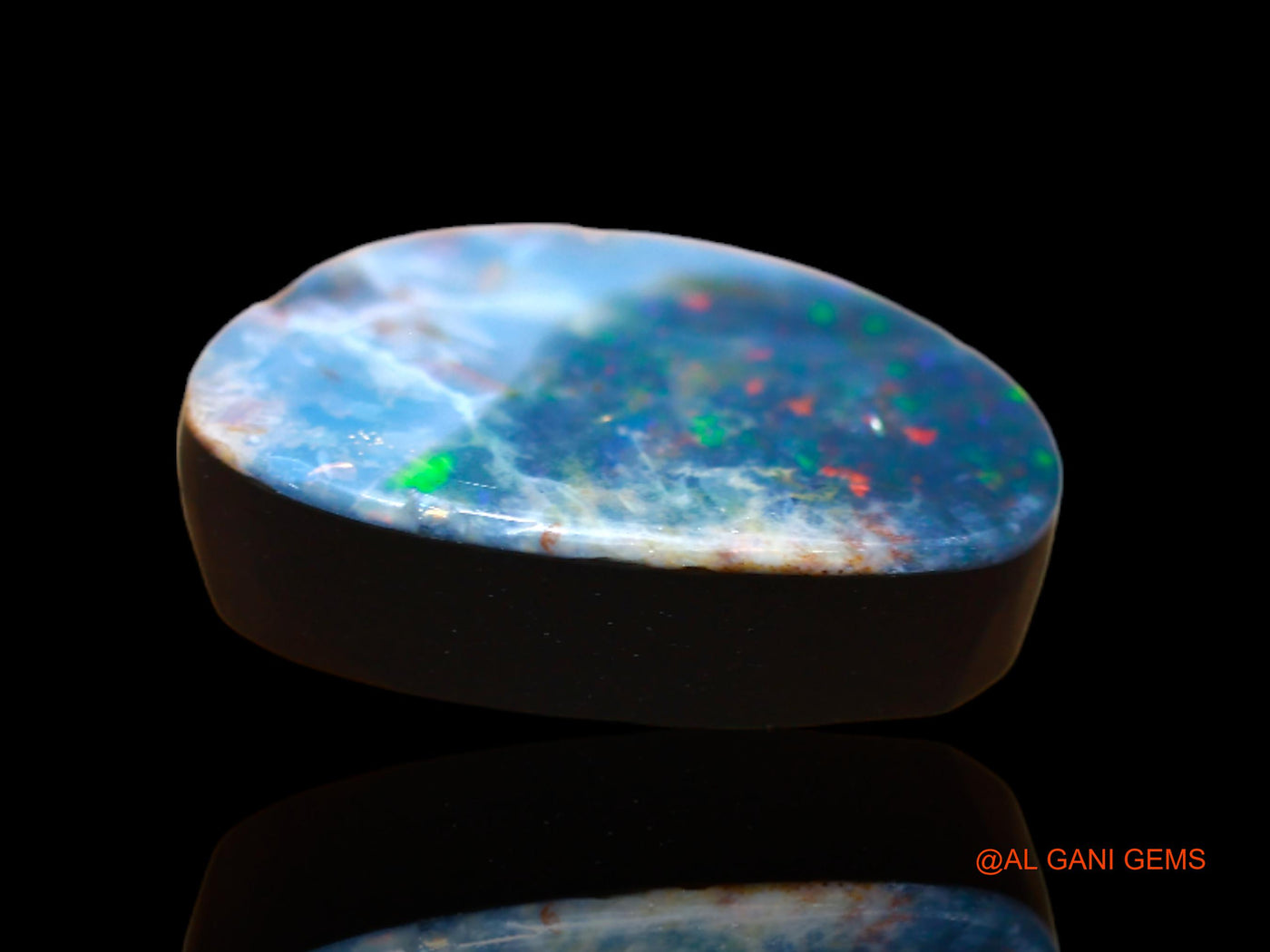 Lab-Created Doublet Opal Gemstone 7.00 Cts Loose Fancy Cabochon From Australia 16x10x4 mm D-136