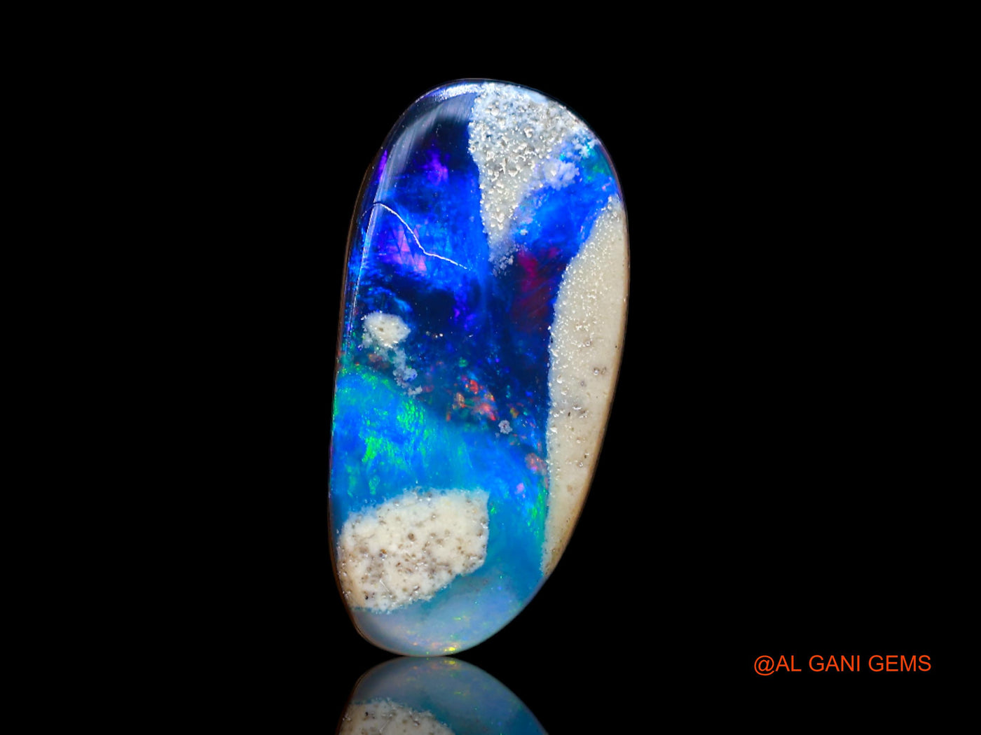 Lab-Created Doublet Opal Gemstone 6.00 Cts Loose Fancy Cabochon From Australia 16x8x4 mm D-137