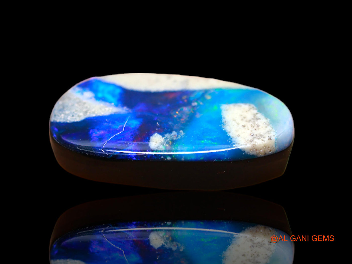 Lab-Created Doublet Opal Gemstone 6.00 Cts Loose Fancy Cabochon From Australia 16x8x4 mm D-137