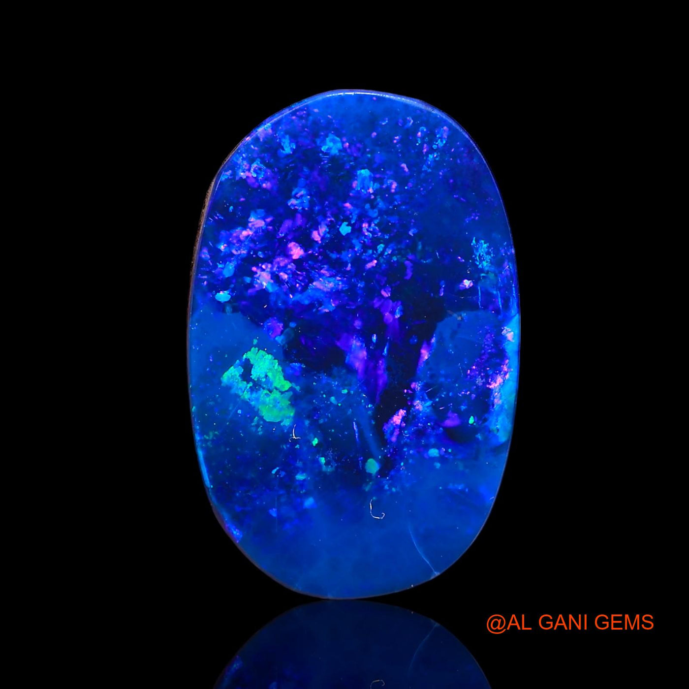 8.60 Cts Lab-Created Australian Doublet Opal Loose Gemstone Oval Cabochon 18x12x3 mm D-13