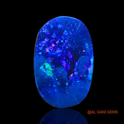 8.60 Cts Lab-Created Australian Doublet Opal Loose Gemstone Oval Cabochon 18x12x3 mm D-13