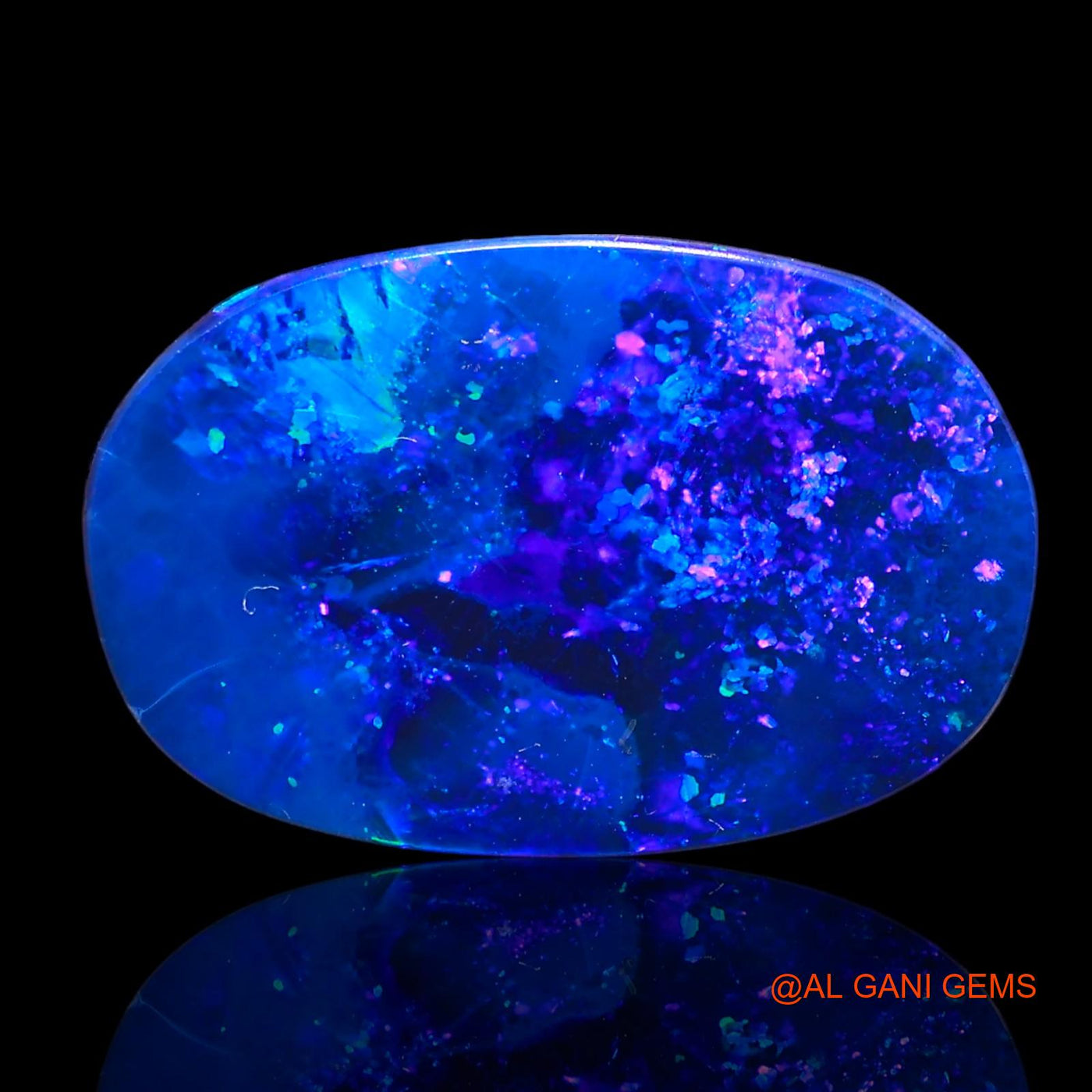 8.60 Cts Lab-Created Australian Doublet Opal Loose Gemstone Oval Cabochon 18x12x3 mm D-13