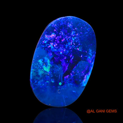 8.60 Cts Lab-Created Australian Doublet Opal Loose Gemstone Oval Cabochon 18x12x3 mm D-13