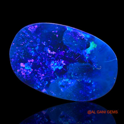 8.60 Cts Lab-Created Australian Doublet Opal Loose Gemstone Oval Cabochon 18x12x3 mm D-13