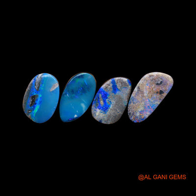 4 Pcs 38.00 Cts Lab-Created Australian Doublet Opal Loose Gemstone Mix Cabochon 12X17X4 mm TO 10X20X4 mm D-140