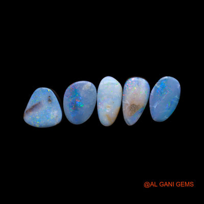 29.00 Cts Lab-Created Doublet Opal Mix Cabochon 5 Pcs Wholesale Lot Loose Gemstone 8X15X4 mm TO 11X13X4 mm D-141