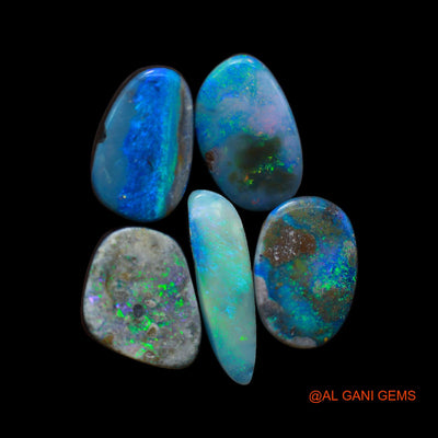 26.00 Cts Lab-Created Doublet Opal Mix Cabochon 5 Pcs Wholesale Lot Loose Gemstone 9X13X5 mm TO 5X18X4 mm D-143
