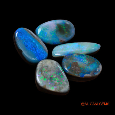 26.00 Cts Lab-Created Doublet Opal Mix Cabochon 5 Pcs Wholesale Lot Loose Gemstone 9X13X5 mm TO 5X18X4 mm D-143