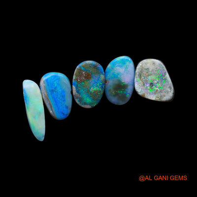 26.00 Cts Lab-Created Doublet Opal Mix Cabochon 5 Pcs Wholesale Lot Loose Gemstone 9X13X5 mm TO 5X18X4 mm D-143