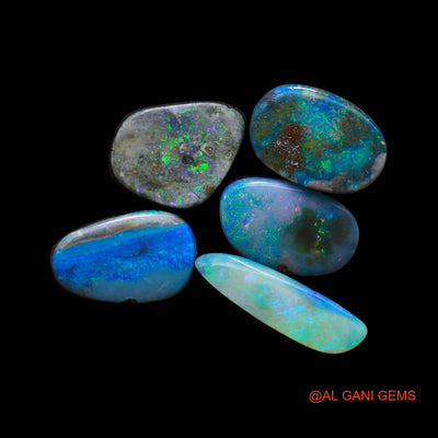 26.00 Cts Lab-Created Doublet Opal Mix Cabochon 5 Pcs Wholesale Lot Loose Gemstone 9X13X5 mm TO 5X18X4 mm D-143