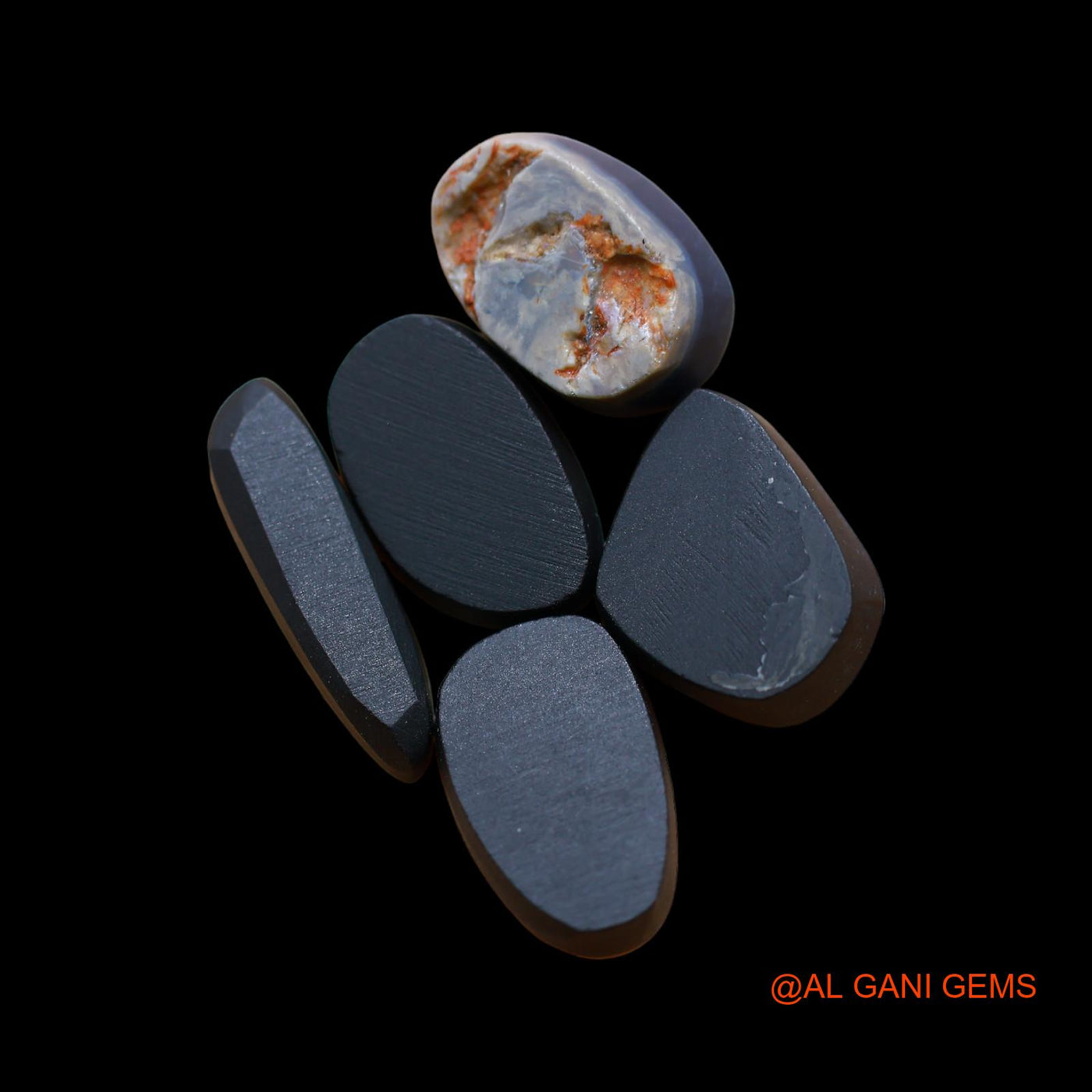 26.00 Cts Lab-Created Doublet Opal Mix Cabochon 5 Pcs Wholesale Lot Loose Gemstone 9X13X5 mm TO 5X18X4 mm D-143