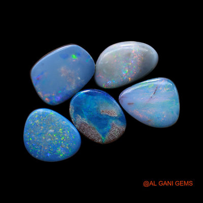 28.00 Cts Doublet Opal Loose Gemstone Mix Cabochon Lab-Created 5 Pcs Wholesale Lot 10X13X4 mm TO 10X12X4 mm D-144