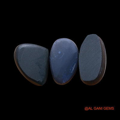 Lab-Created Doublet Opal Loose Gemstone Mix Cabochon From Australia 3 Pcs 18.00 Cts 9X15X5 mm TO 8X17X4 mm D-149