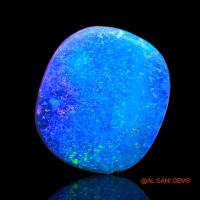 10.15 Cts Lab-Created Australian Doublet Opal Oval Cabochon Loose Gemstone For Jewelry 15x13x4 mm D-14