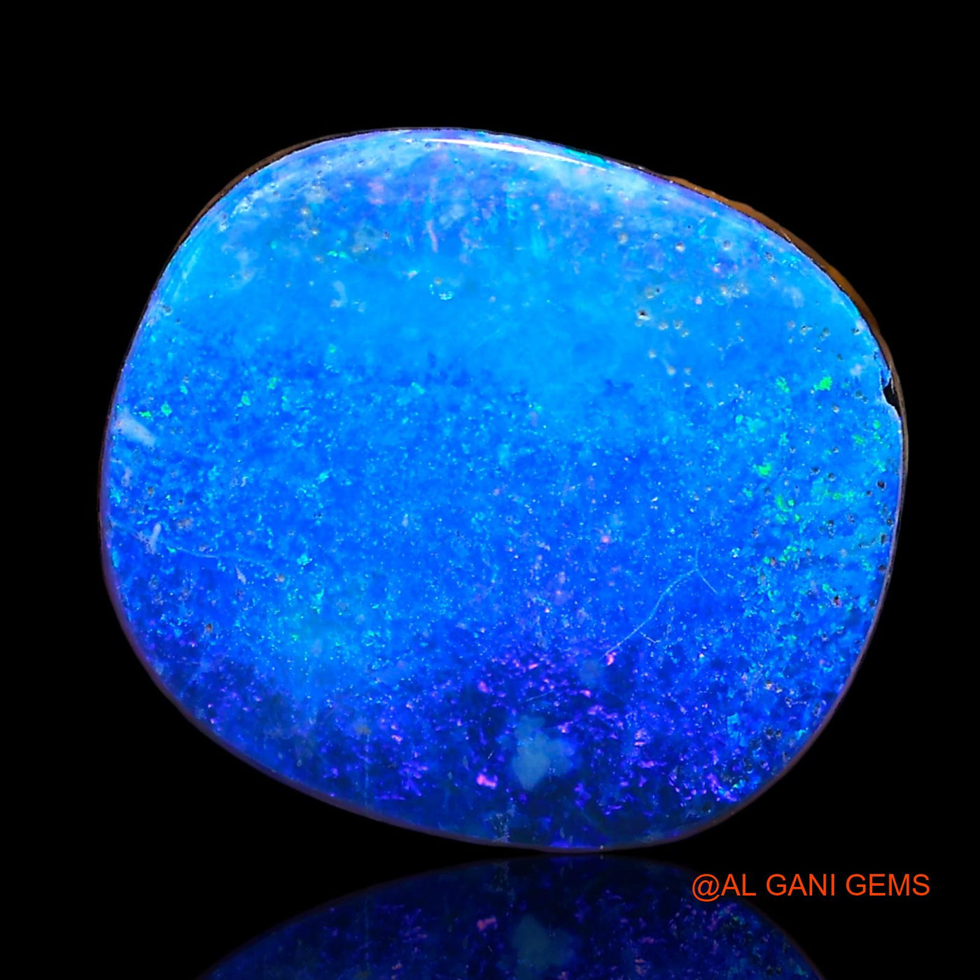 10.15 Cts Lab-Created Australian Doublet Opal Oval Cabochon Loose Gemstone For Jewelry 15x13x4 mm D-14