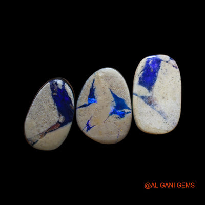 3 Pcs 20.00 Cts Lab-Created Australian Doublet Opal Loose Gemstone Mix Cabochon 9X16X3 mm TO 10X17X3 mm D-155