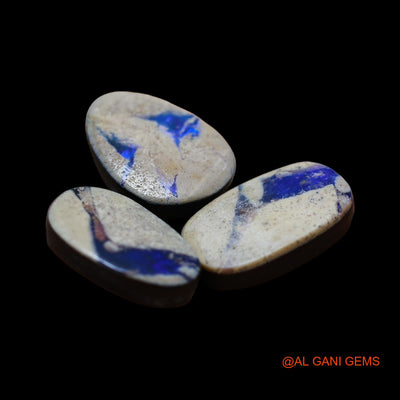 3 Pcs 20.00 Cts Lab-Created Australian Doublet Opal Loose Gemstone Mix Cabochon 9X16X3 mm TO 10X17X3 mm D-155