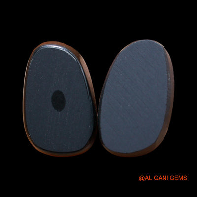 2 Pcs 20.00 Cts Lab-Created Australian Doublet Opal Loose Gemstone Mix Cabochon 12X19X4 mm TO 12X18X4 mm D-161