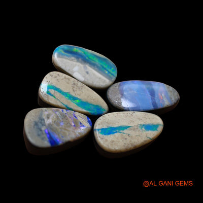 Lab-Created Doublet Opal Loose Gemstone Mix Cabochon 5 Pcs Wholesale Lot 30.00 Cts 9X15X4 mm TO 9X16X4 mm D-165